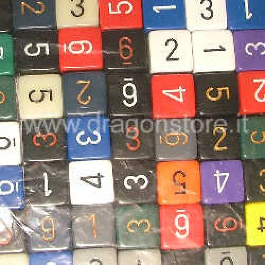 Assortimento 50 Dadi Opachi - D6