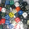 Assortimento 50 Dadi Opachi - D6 con Puntini