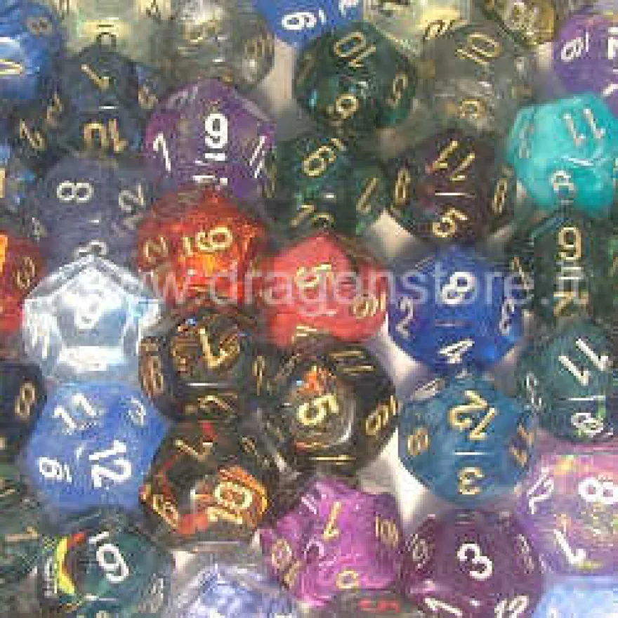 Assortimento 50 Dadi Serie Varie - D12