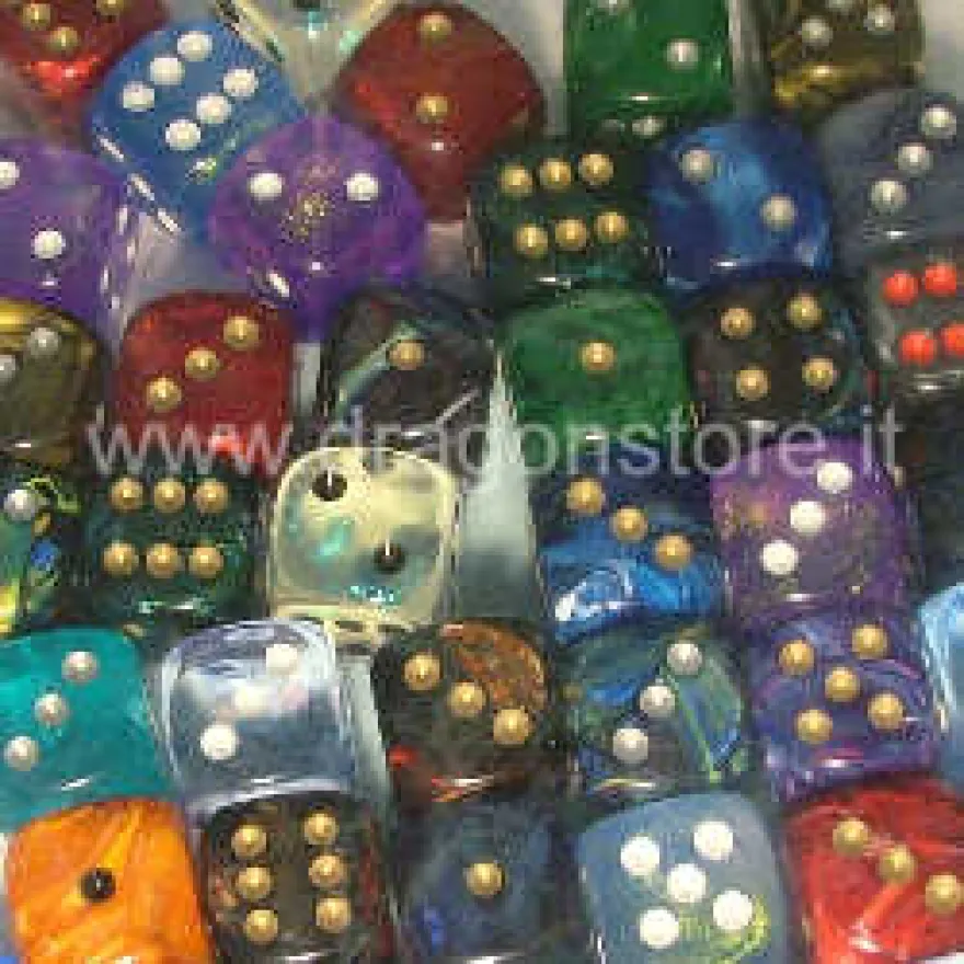 Assortimento 50 Dadi Serie Varie - D6 con Puntini