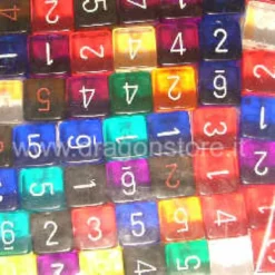 Assortimento 50 Dadi Trasparenti - D6