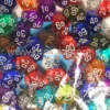 Assortimento 50 Dadi Trasparenti - D10%