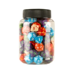 Barattolo di Dadi - D4, D6, D8, D10, D12 e D20 (80)