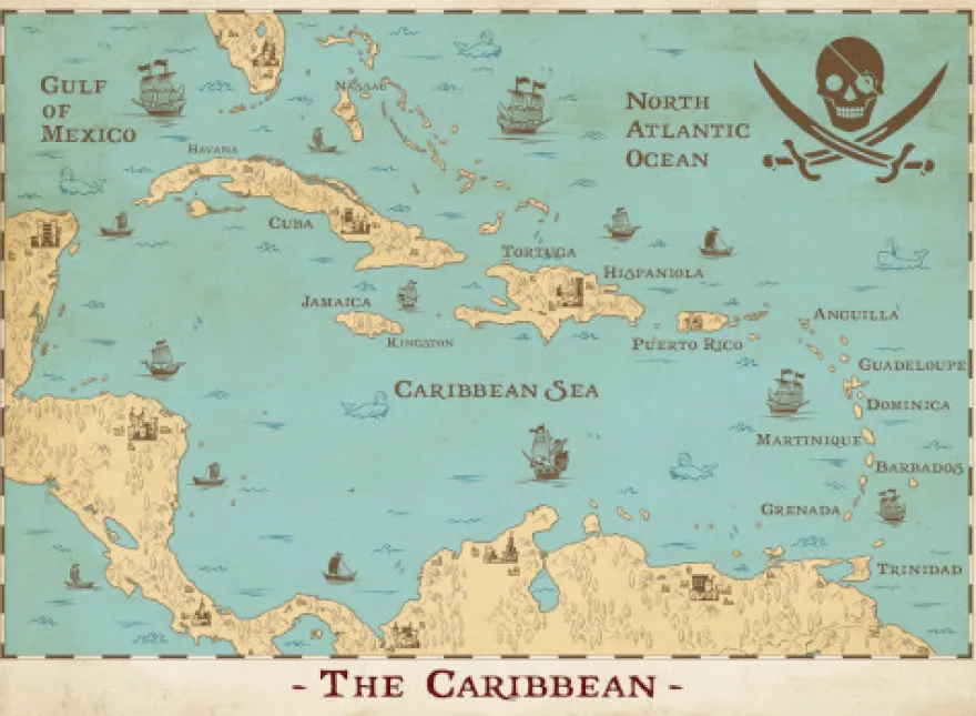 Broken Compass: Schermo delle Season + Mappa dei Caraibi - Italiano