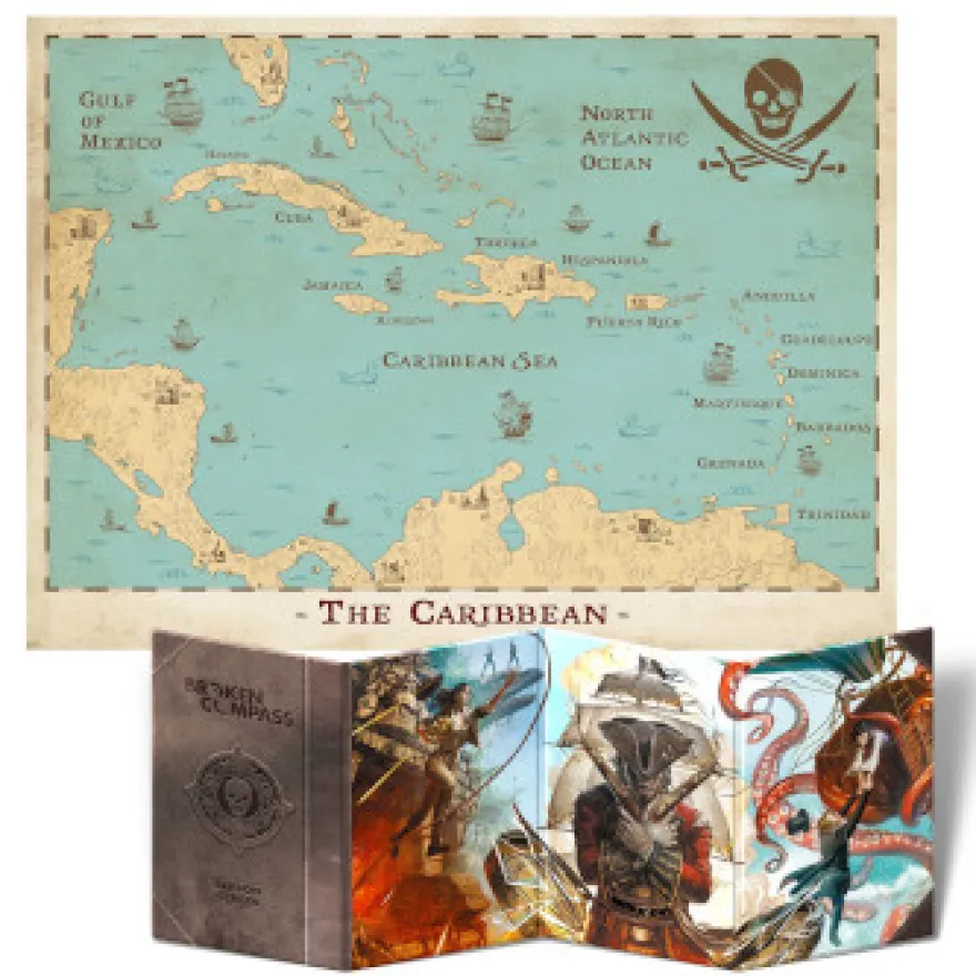 Broken Compass: Schermo delle Season + Mappa dei Caraibi - Italiano