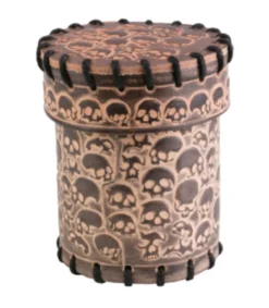 Bussolotto Lanciadadi - Dice Macabre - Pelle Beige
