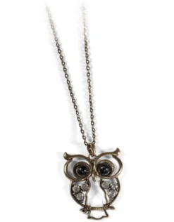Collana - Pendente Gufo con Cristalli