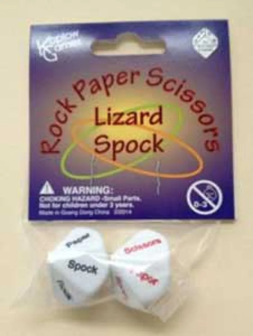Dadi d10 Rock Paper Scissors Lizard Spock - Coppia
