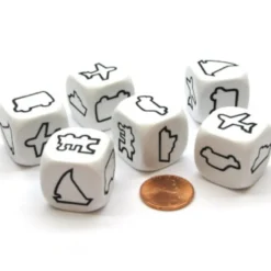 Dado d6 Big con Immagine - Mezzi di Trasporto