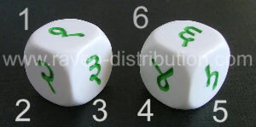Dado d6 Big - Numeri in Cifre - Indù