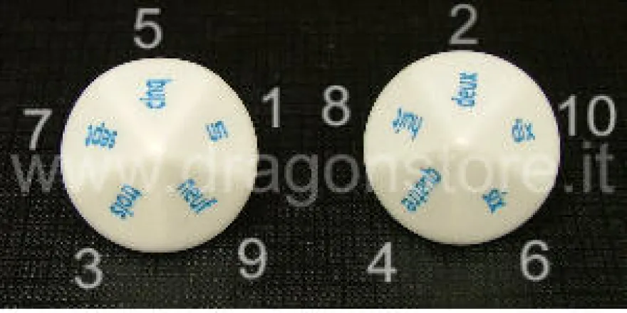 Dado d10 Big - Numeri in Lettere - Francese