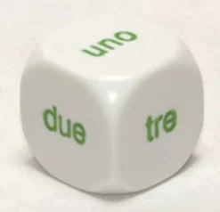 Dado d6 Big - Numeri in Lettere - Italiano