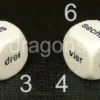 Dado d6 Big - Numeri in Lettere - Tedesco