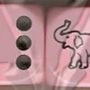 Dado d6 con Animale - Elefante Rosa