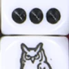 Dado d6 con Animale - Gufo Bianco/Nero