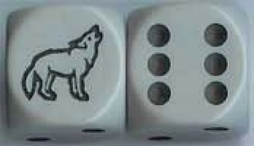 Dado d6 con Animale - Lupo