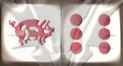 Dado d6 con Animale - Maiale