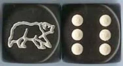 Dado d6 con Animale - Orso nero