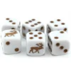 Dado d6 con Animale - Renna Marrone Chiaro