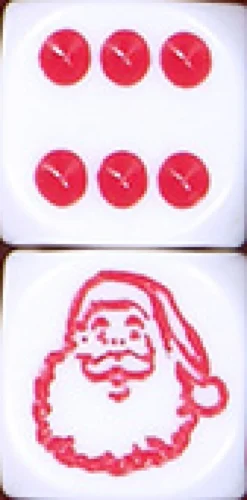 Dado d6 con Immagine - Babbo Natale