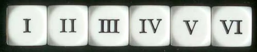 Dado d6 - Numeri Romani