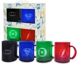 DC Comics: Set di 4 Tazze Traslucide
