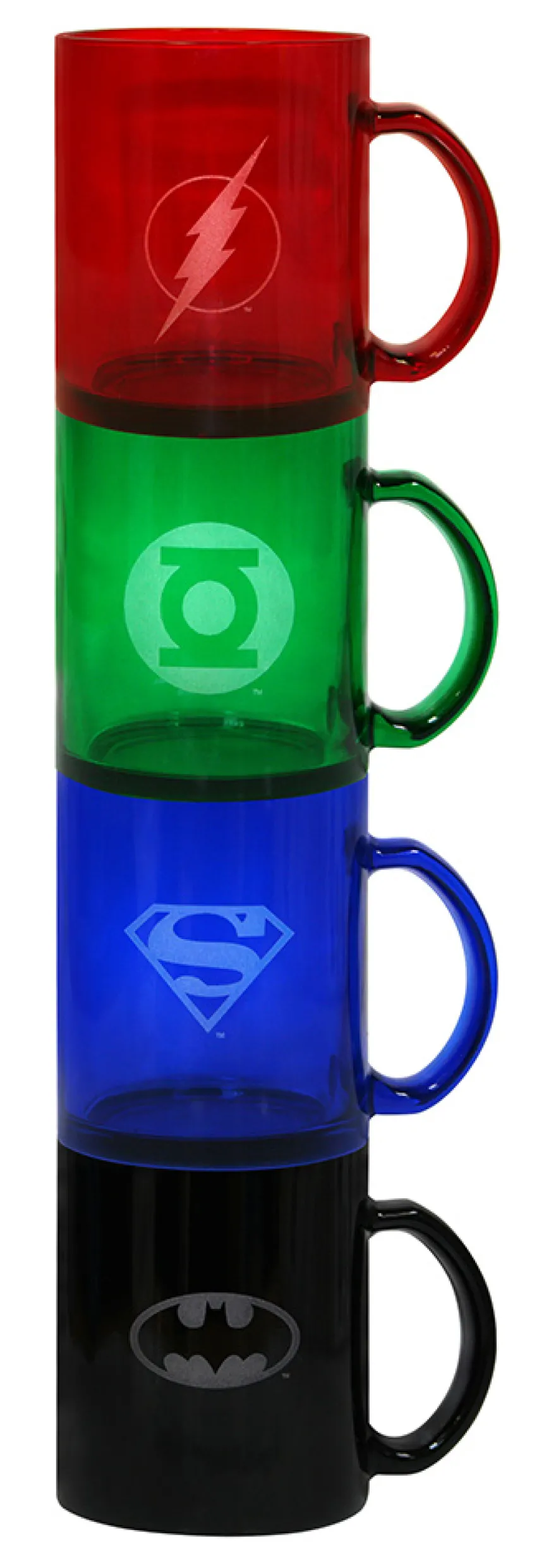 DC Comics: Set di 4 Tazze Traslucide