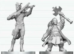 D&D Nolzur's Marvelous Miniatures - Tiefling Bard & Dwarf Cleric