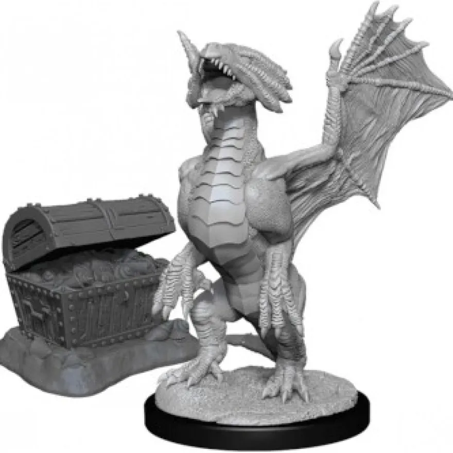 D&D Nolzur's Marvelous Miniatures - Drago di Bronzo Cucciolo e Tesoro Marino