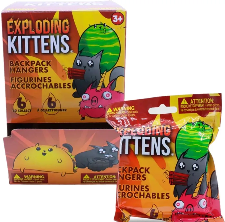 Exploding Kittens - Portachiavi/Peluche da Zaino Display Buste (16)