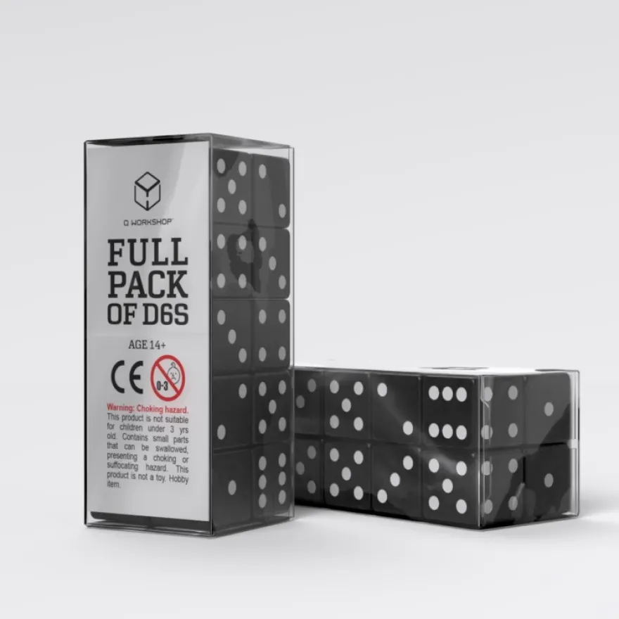 Full Pack Of D6: Nero/Bianco (20)
