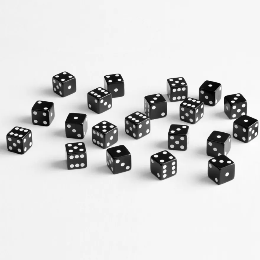 Full Pack Of D6: Nero/Bianco (20)