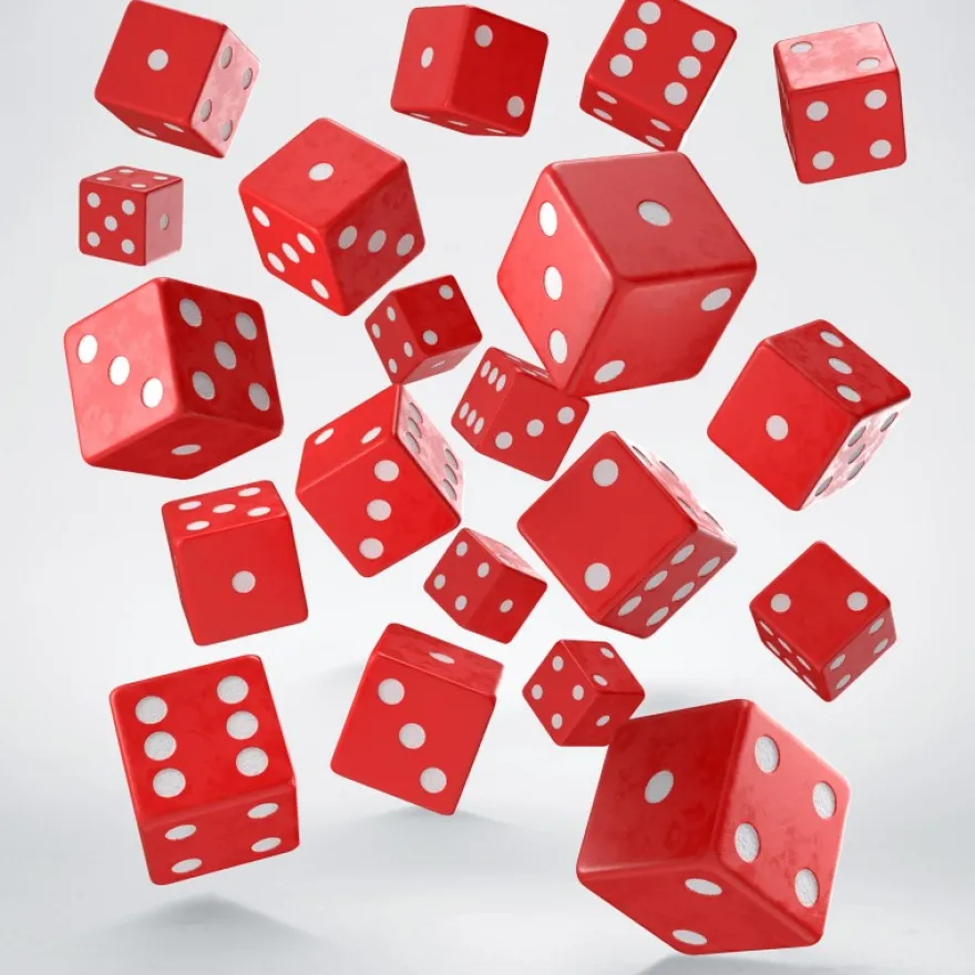 Full Pack Of D6: Rosso/Bianco (20)
