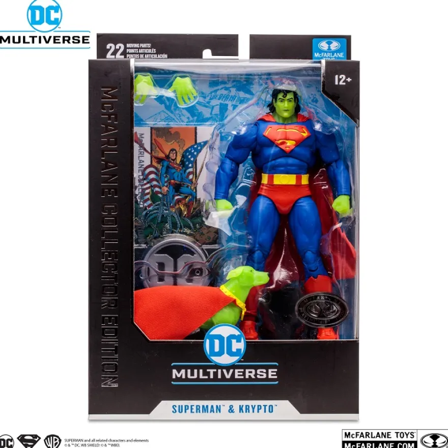McFarlane DC Comics - Multiverse Superman & Krypto (Return of Superman) McFarlane Platinum Edition 7" Figure