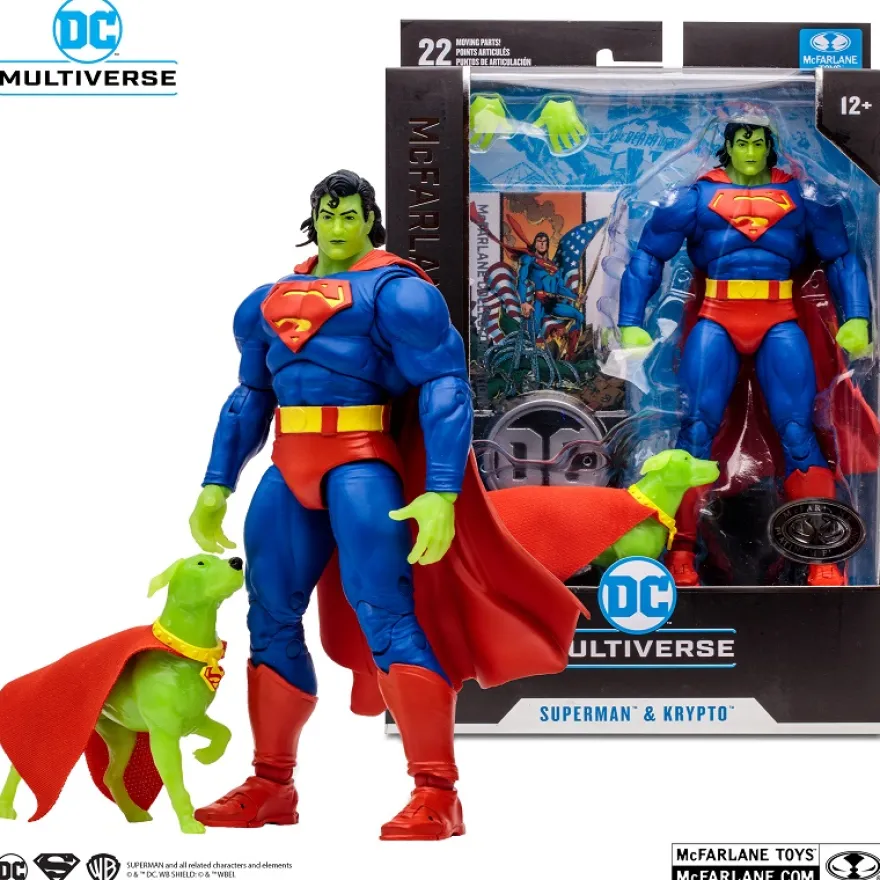 McFarlane DC Comics - Multiverse Superman & Krypto (Return of Superman) McFarlane Platinum Edition 7" Figure