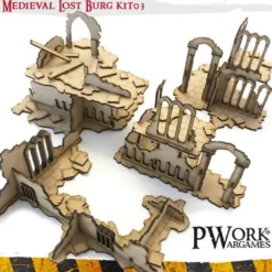 MDF Terrain Scenery - Medieval Lost Burg 03 (L)