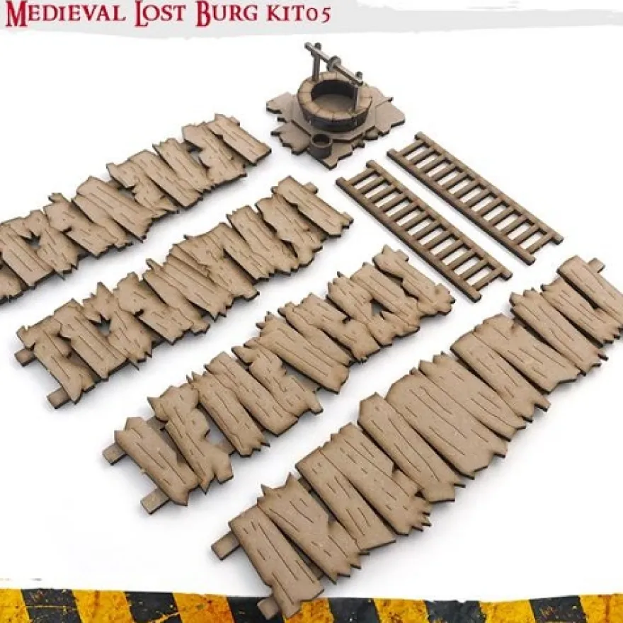 MDF Terrain Scenery - Medieval Lost Burg 05 (S)