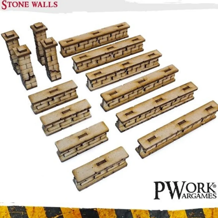 MDF Terrain Scenery - Stone Walls (S)