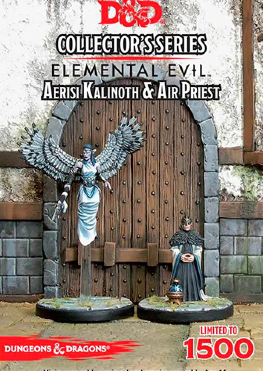 OFFERTA RAVEN PRIME - D&D Miniature Collector's Series - Elemental Evil: Aerisi Kalinoth & Air Priest