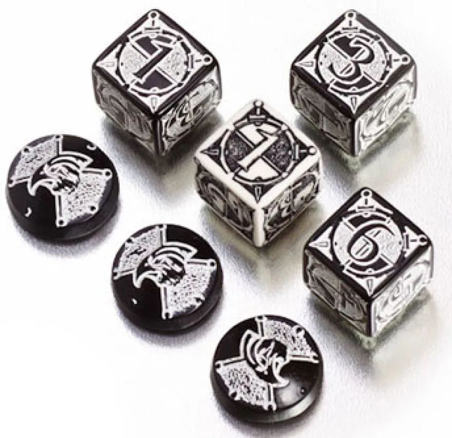 OFFERTA RAVEN PRIME - Kingsburg - Set di Dadi e Segnalini Nero