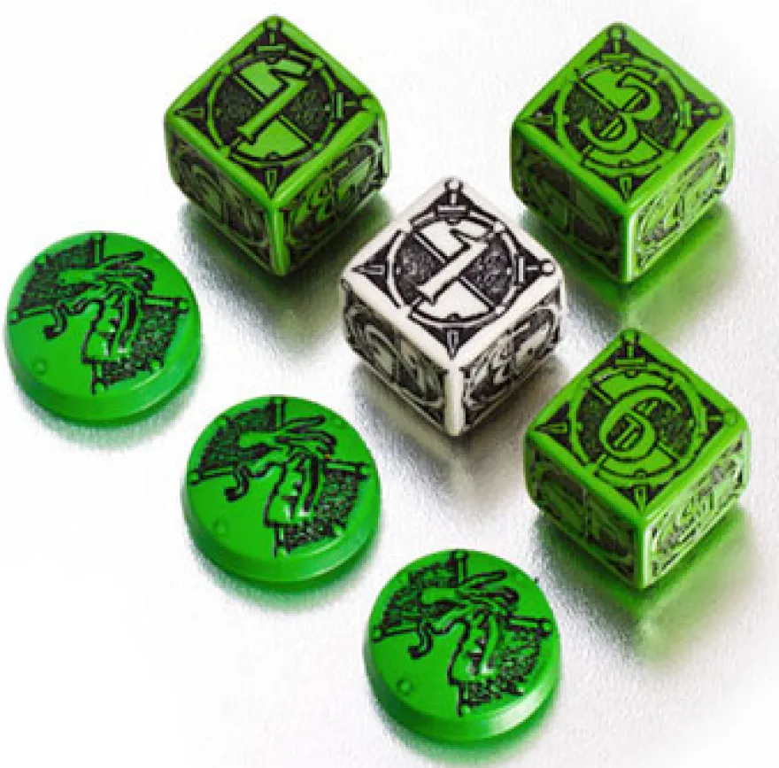 OFFERTA RAVEN PRIME - Kingsburg - Set di Dadi e Segnalini Verde