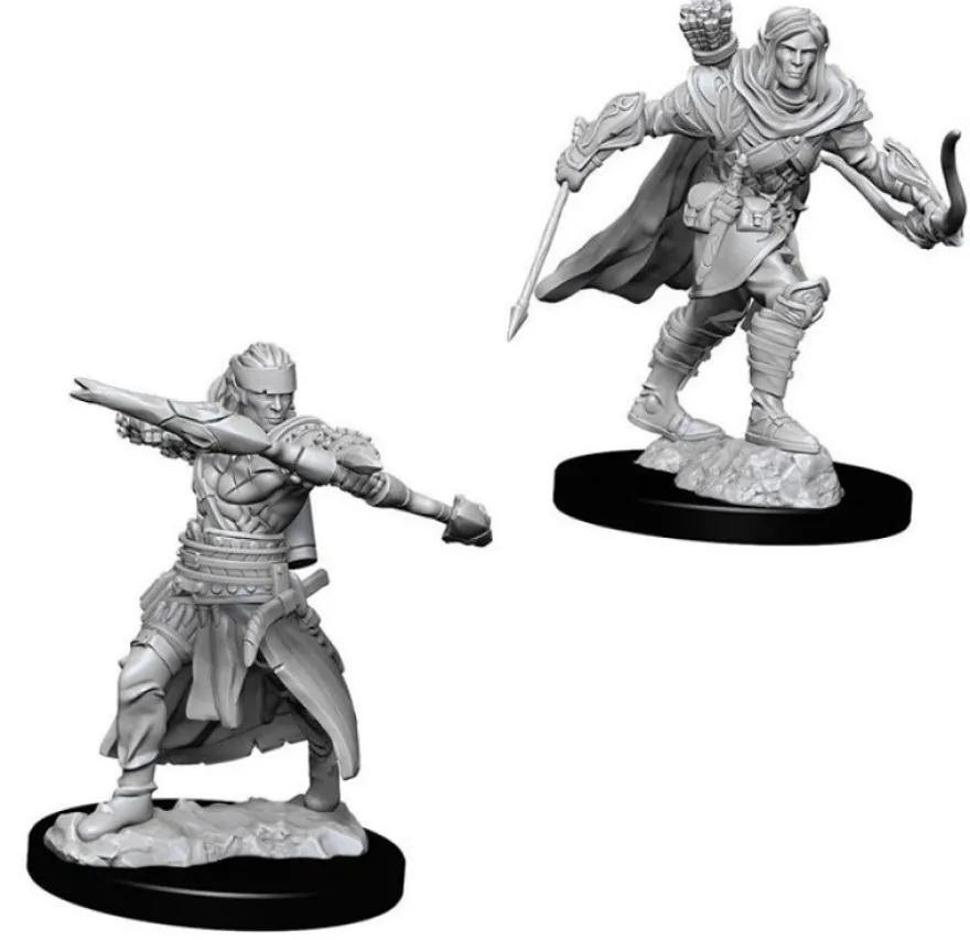 Pathfinder Battles Deep Cuts - Male Half-Elf Ranger
