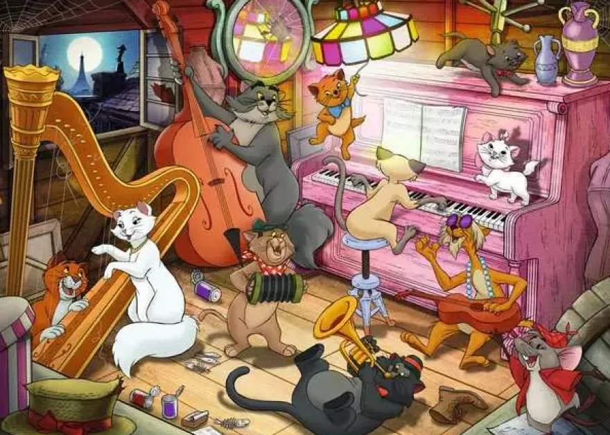 Puzzle 1000 pz. - Classici Disney - Gli Aristogatti