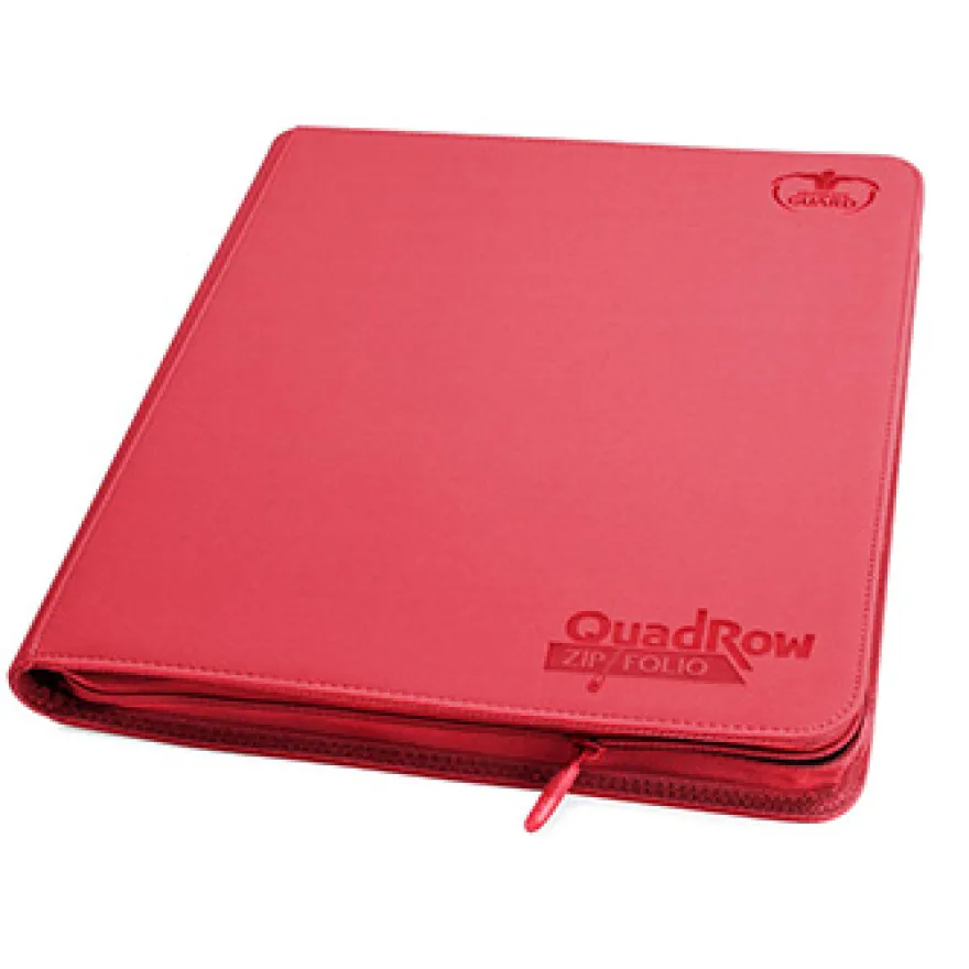 QuadRow Zipfolio a 12 Tasche Xenoskin - Rosso