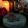 Raven Queen Dice Set - Dadi Vampiri con Rosa Nero/Bianco (10)