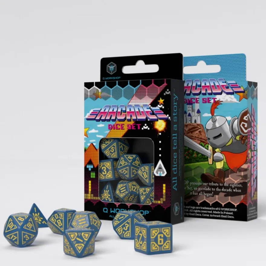 Set Dadi Arcade - Blu, Giallo
