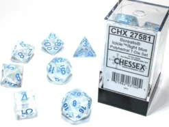 Set Dadi Borealis - Ghiaccio/Blu Chiaro