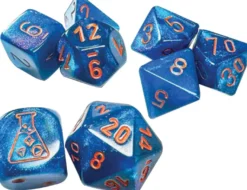 Set 7 Dadi Borealis Poliedrici - Midnight/Rame