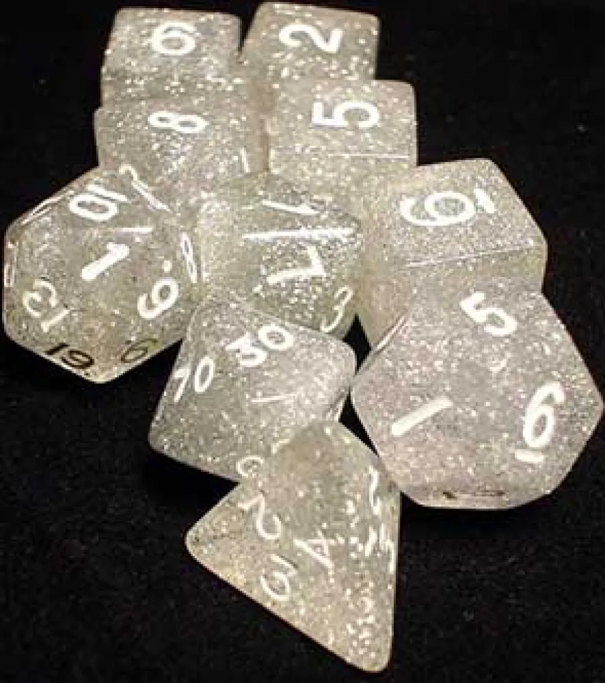 Set Dadi Brillantini - Bianco