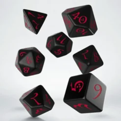 Set Dadi Classici RPG - Nero, Rosso